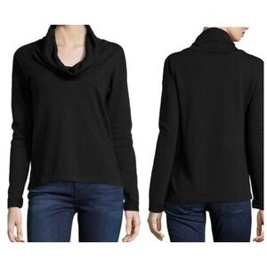 James Perse Black Tencel Cowl Neck Long Sleeve Top WTJ3140 Size 3 L